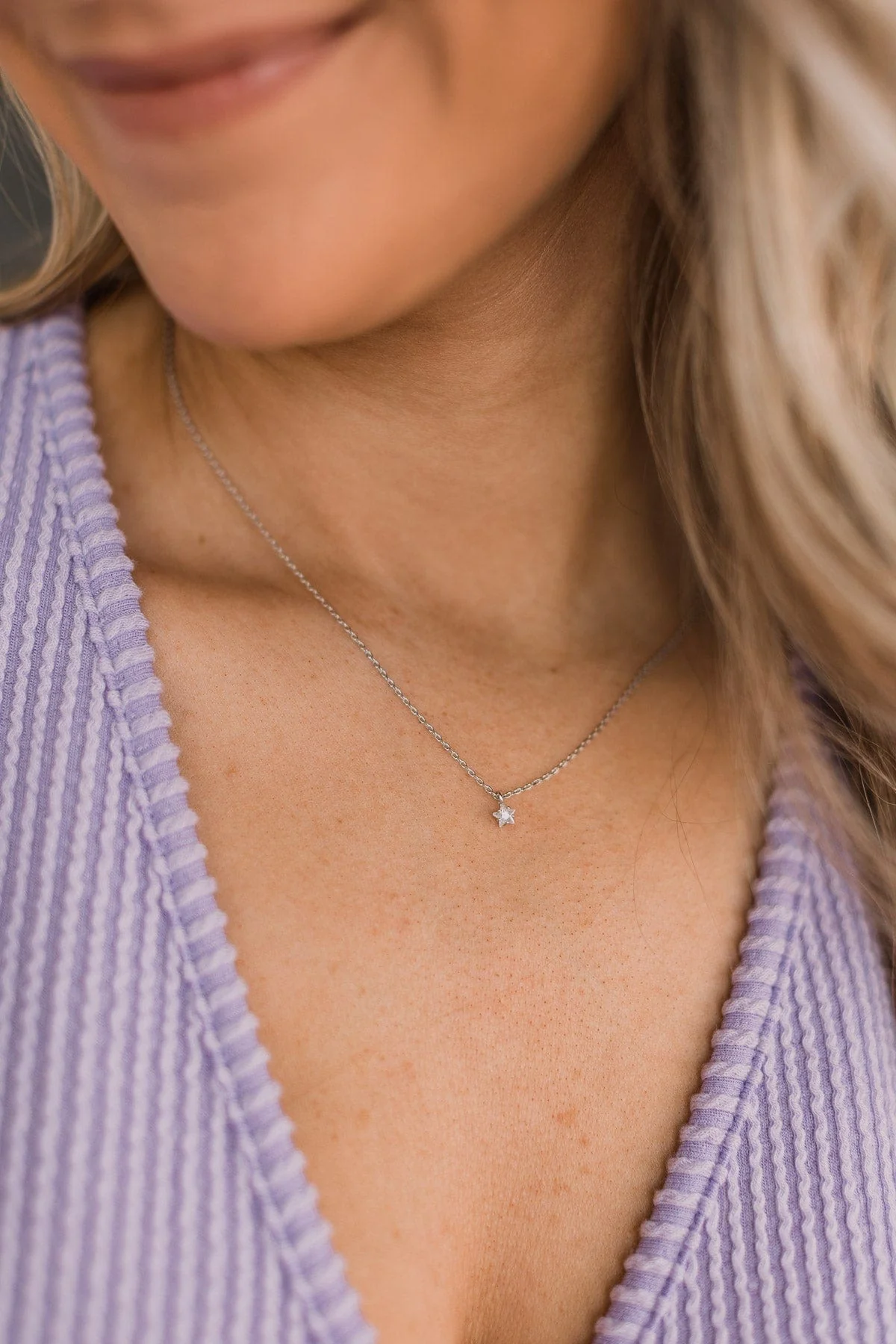 Starstruck Romance Pendant Necklace- Silver