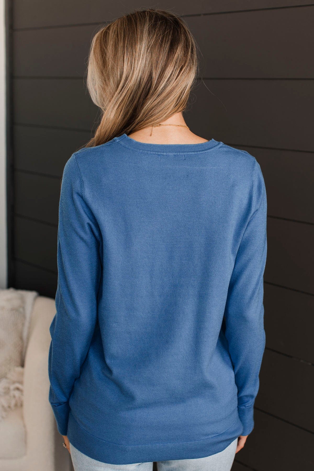 Stay Cozy Knit Sweater- Cobalt - Image 7