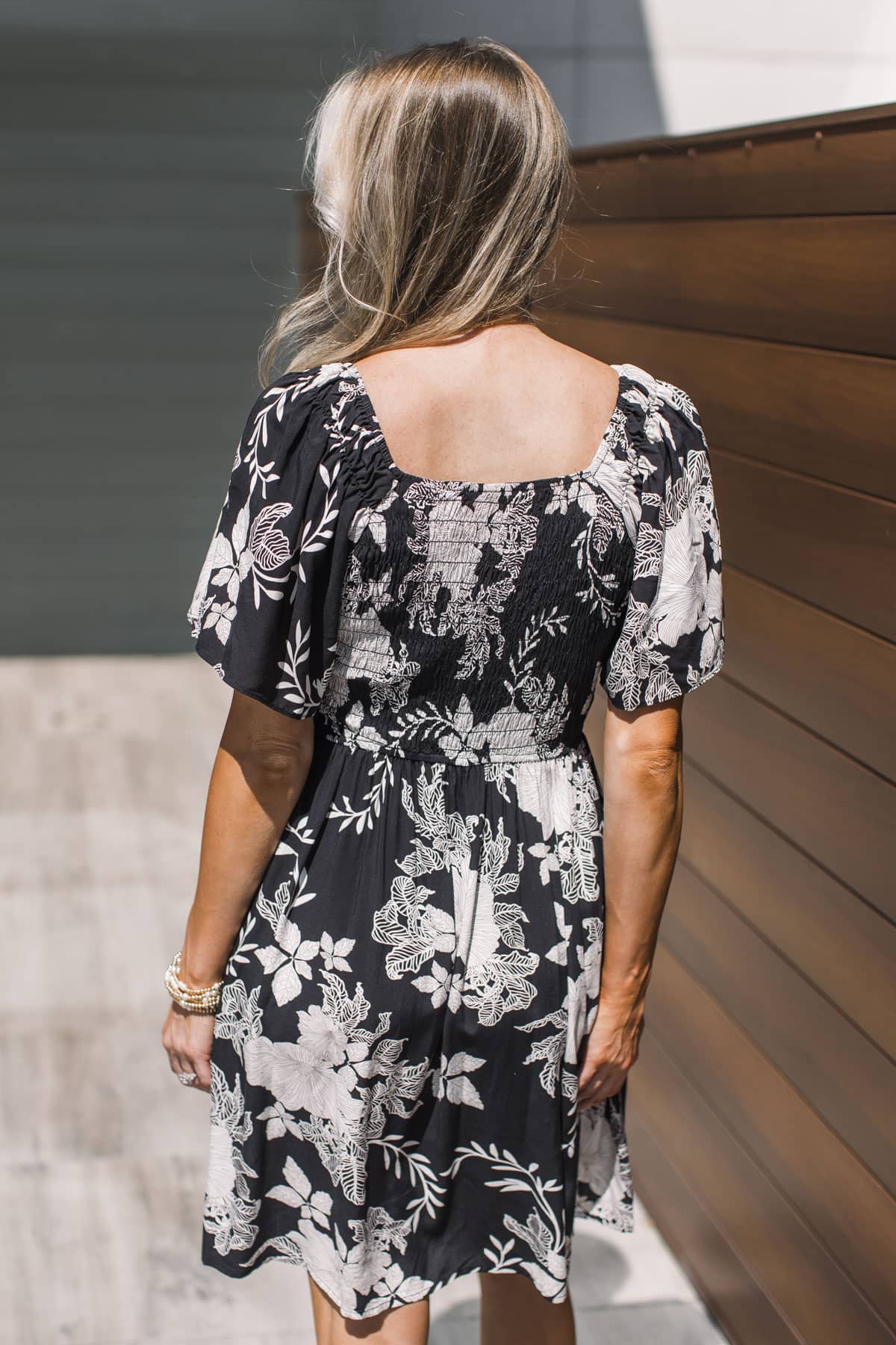 Stay For The View Floral Mini Dress- Black - Image 8