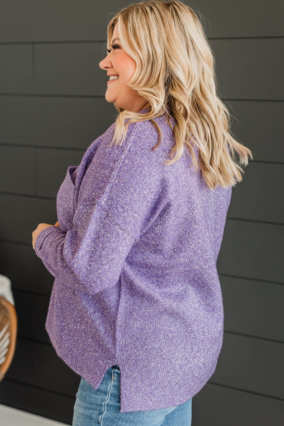 Stay Magical Sprinkle Knit Sweater- Purple - Image 8