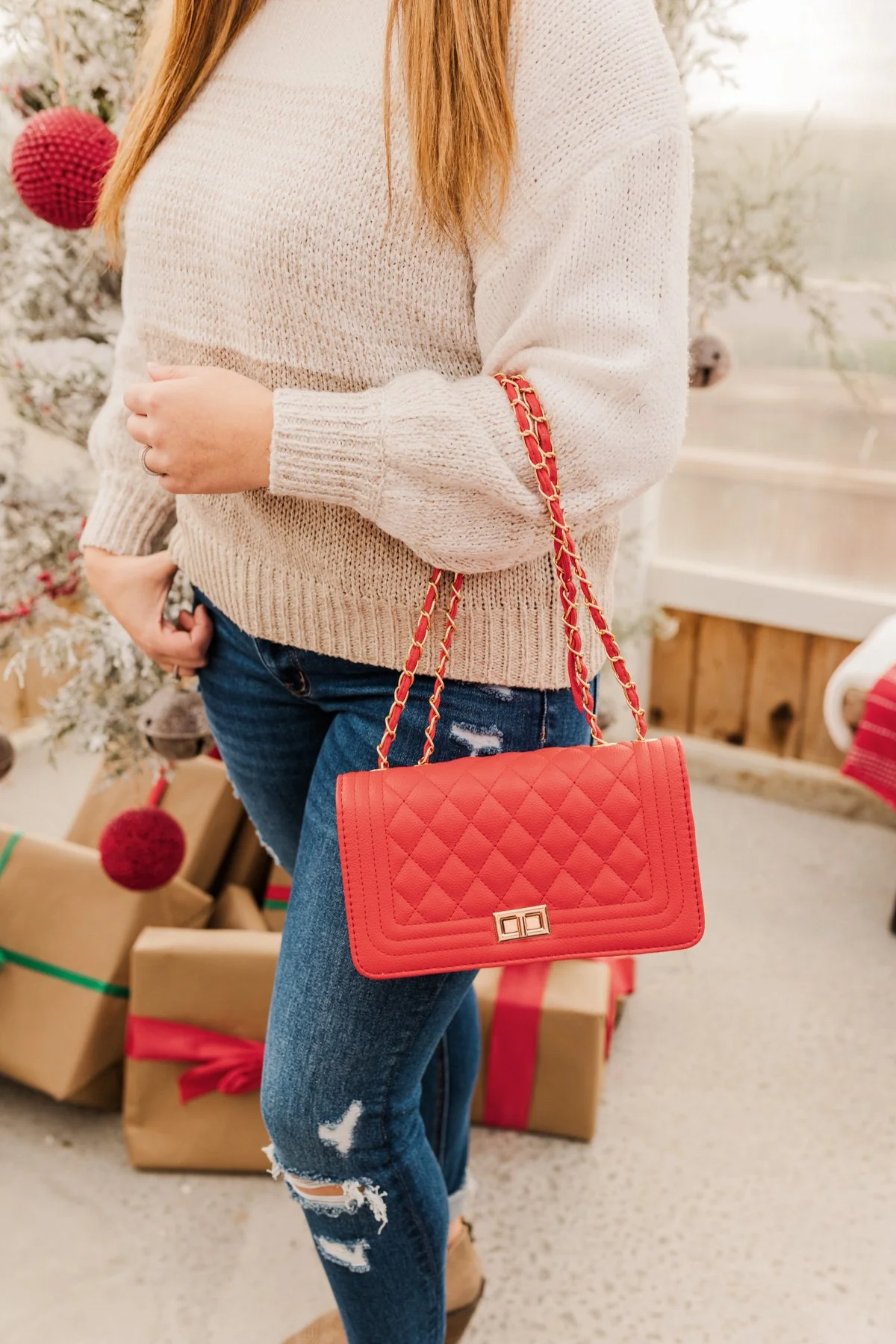 Stay Stylish Quilted Purse- Holiday Red - Image 10