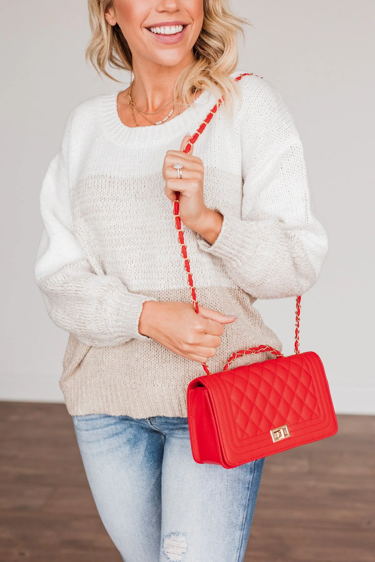Stay Stylish Quilted Purse- Holiday Red - Image 4