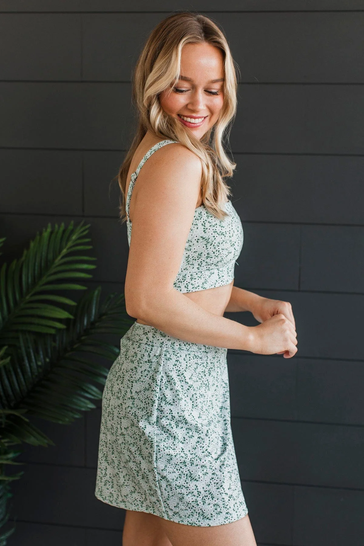 Stay Sunny Floral Swim Skirt- Mint - Image 5