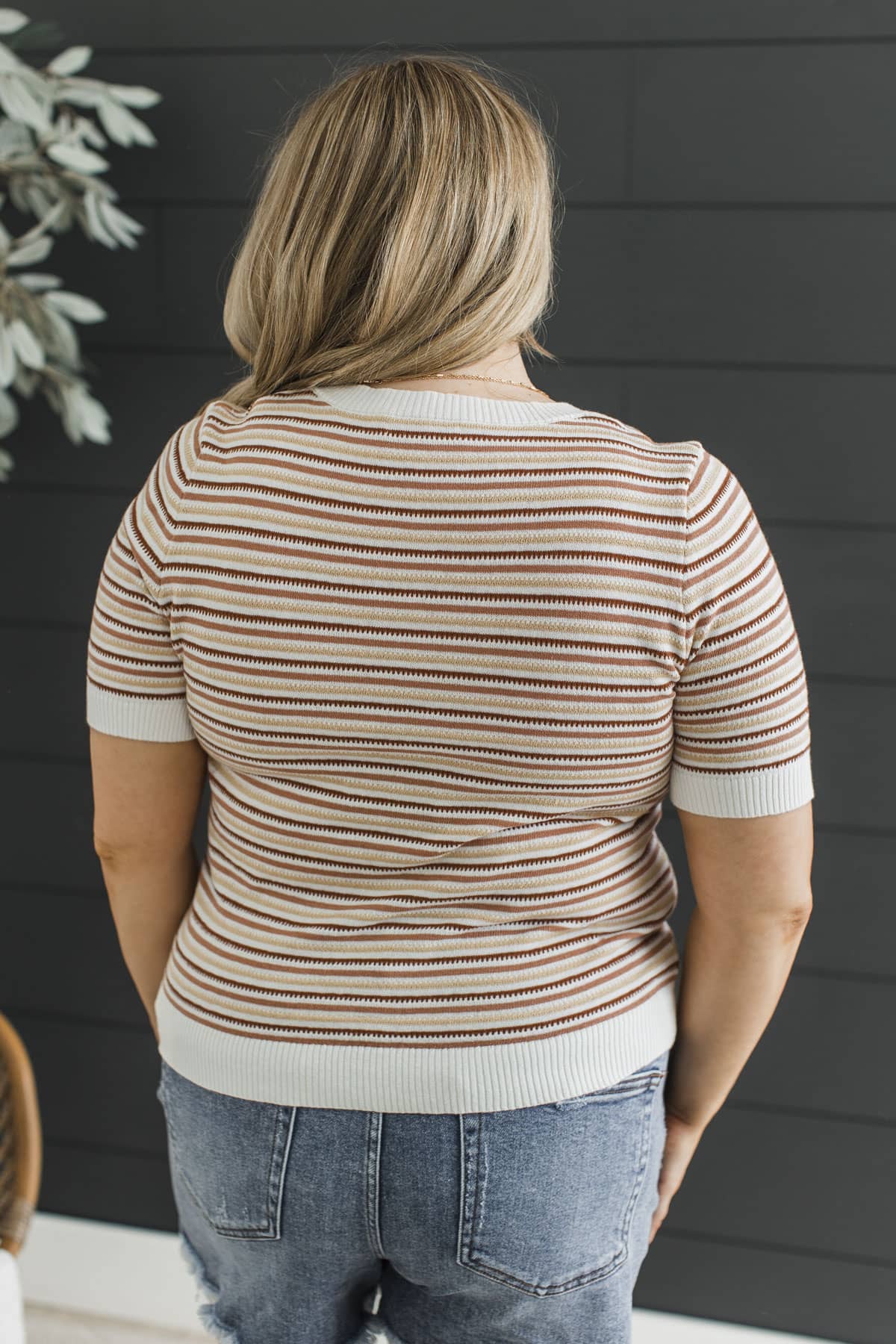 Stay Sweet Always Striped Knit Top- Rust & Copper - Image 8