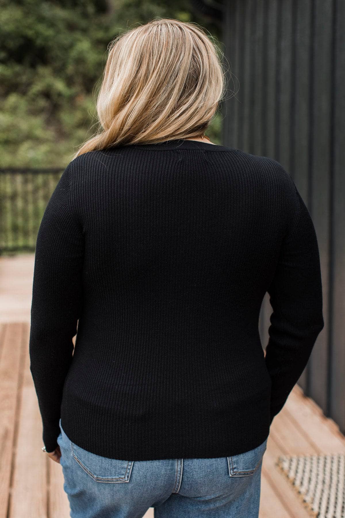 Stay The Course Long Sleeve Top- Black - Image 8