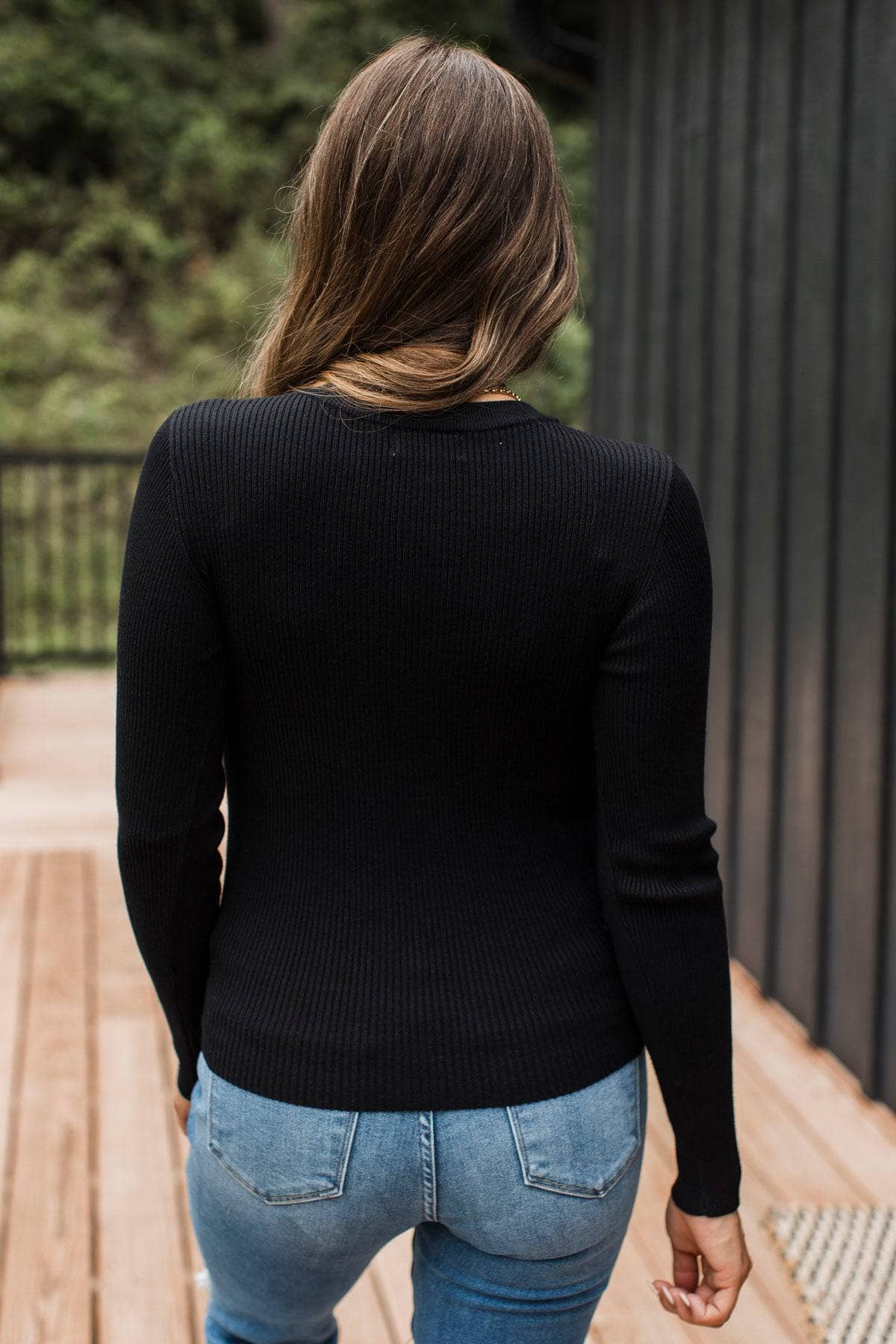 Stay The Course Long Sleeve Top- Black - Image 9