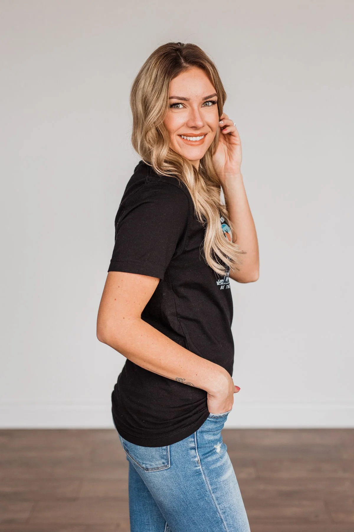 "Stay Wild. Roam Free" Buffalo Graphic Tee- Black - Image 12