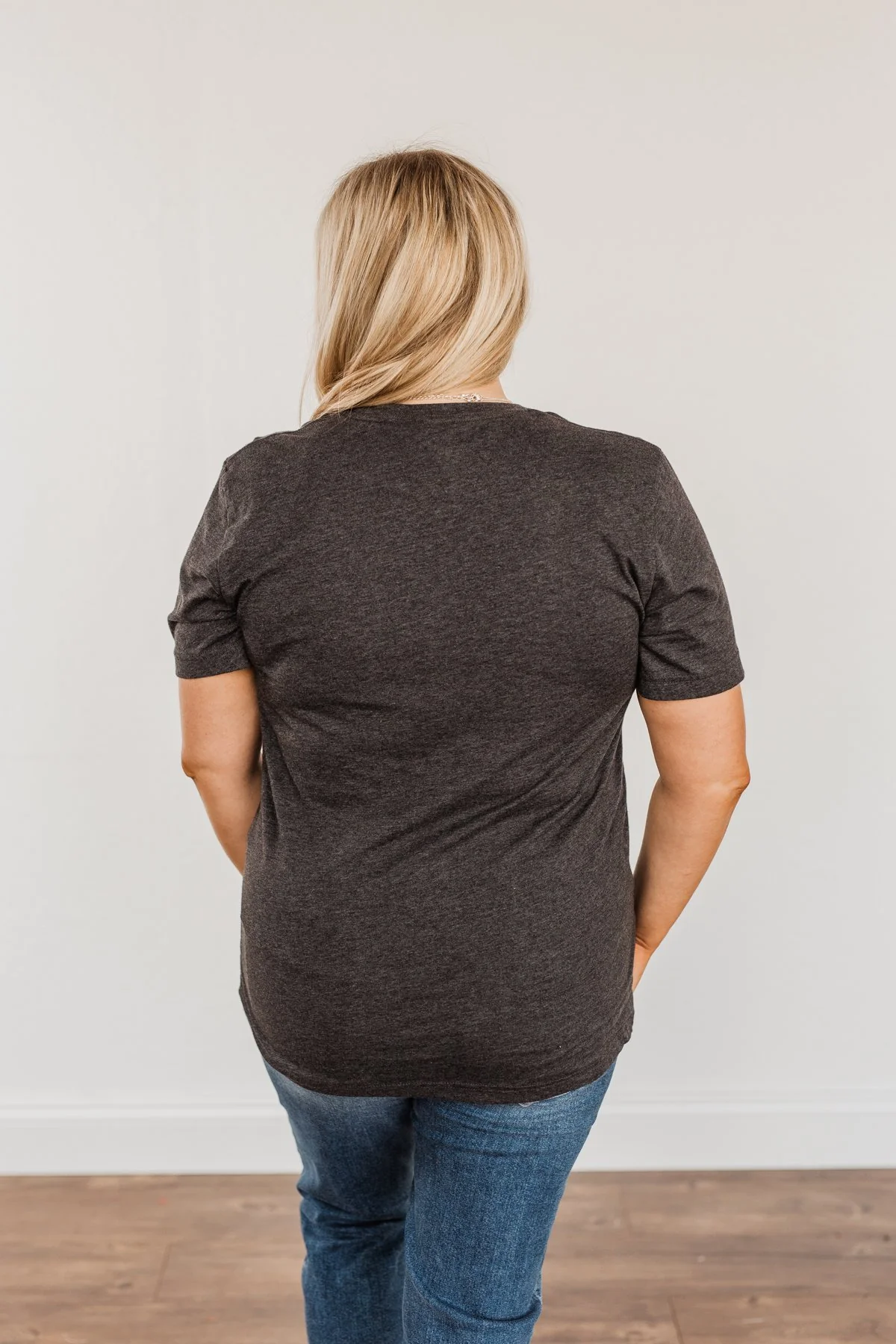 "Stay Wild. Roam Free" Buffalo Graphic Tee- Charcoal - Image 6