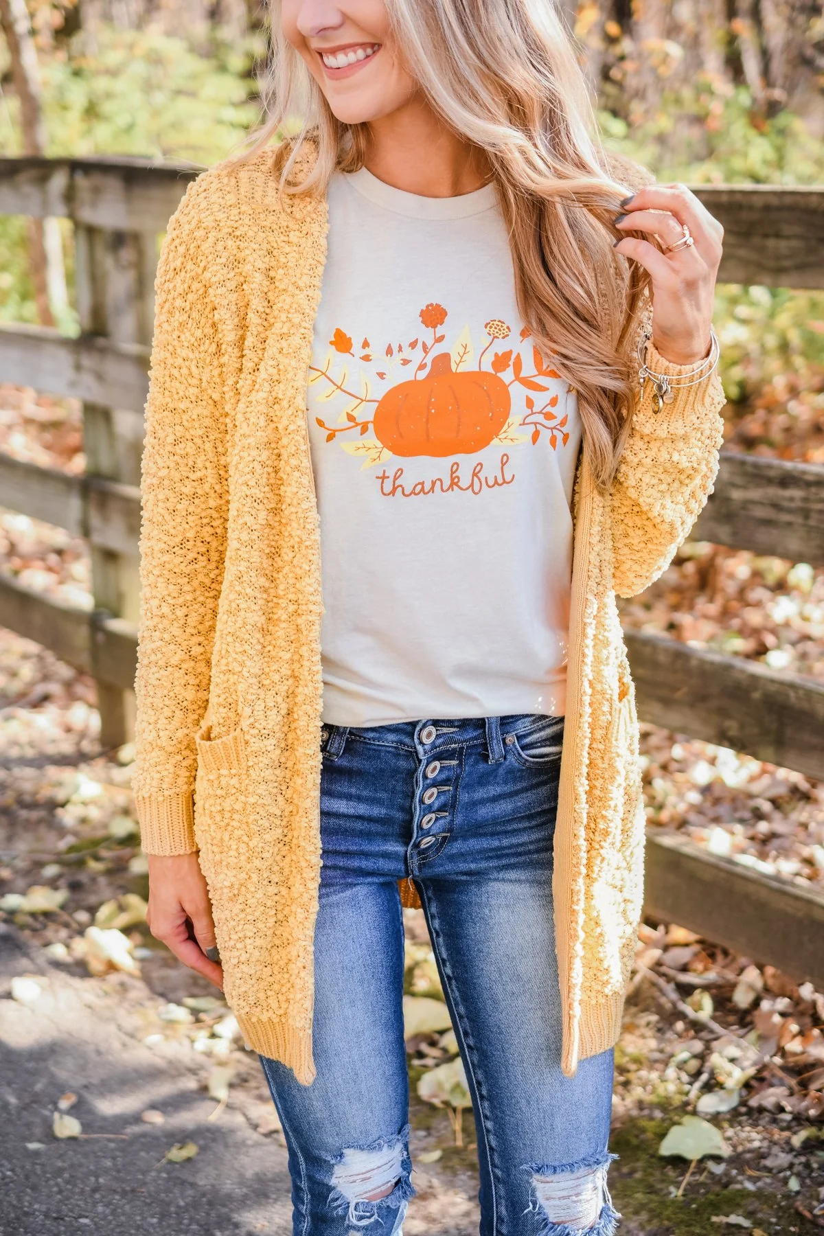 Stealing Glances Popcorn Knit Cardigan- Mustard - Image 11