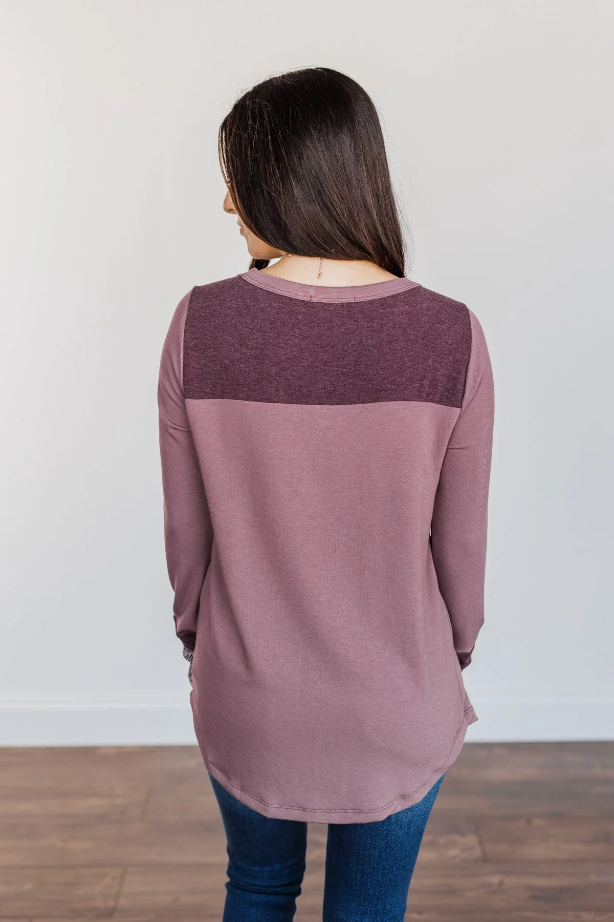 Stepping Out Long Sleeve Top- Light Plum - Image 9