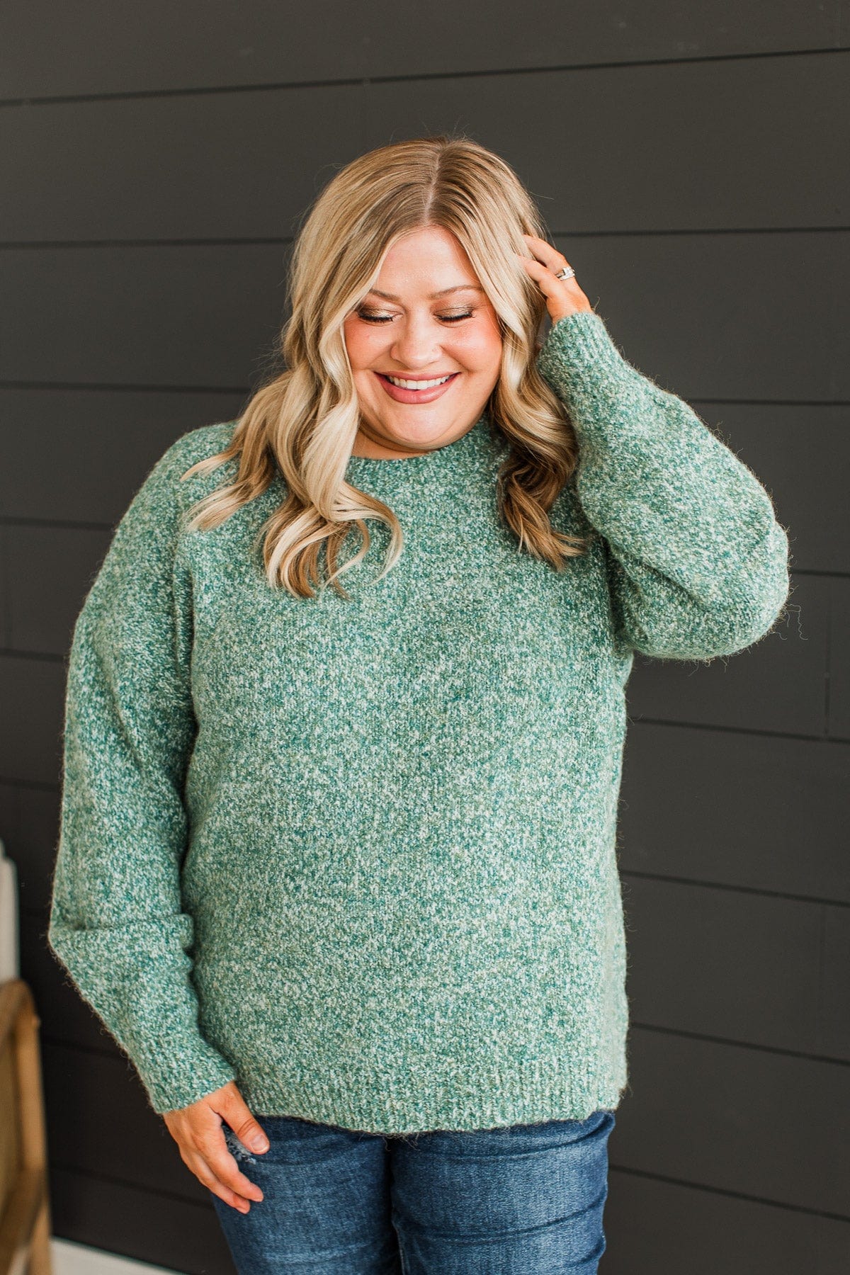 Still The One Knit Sweater- Green - Image 5