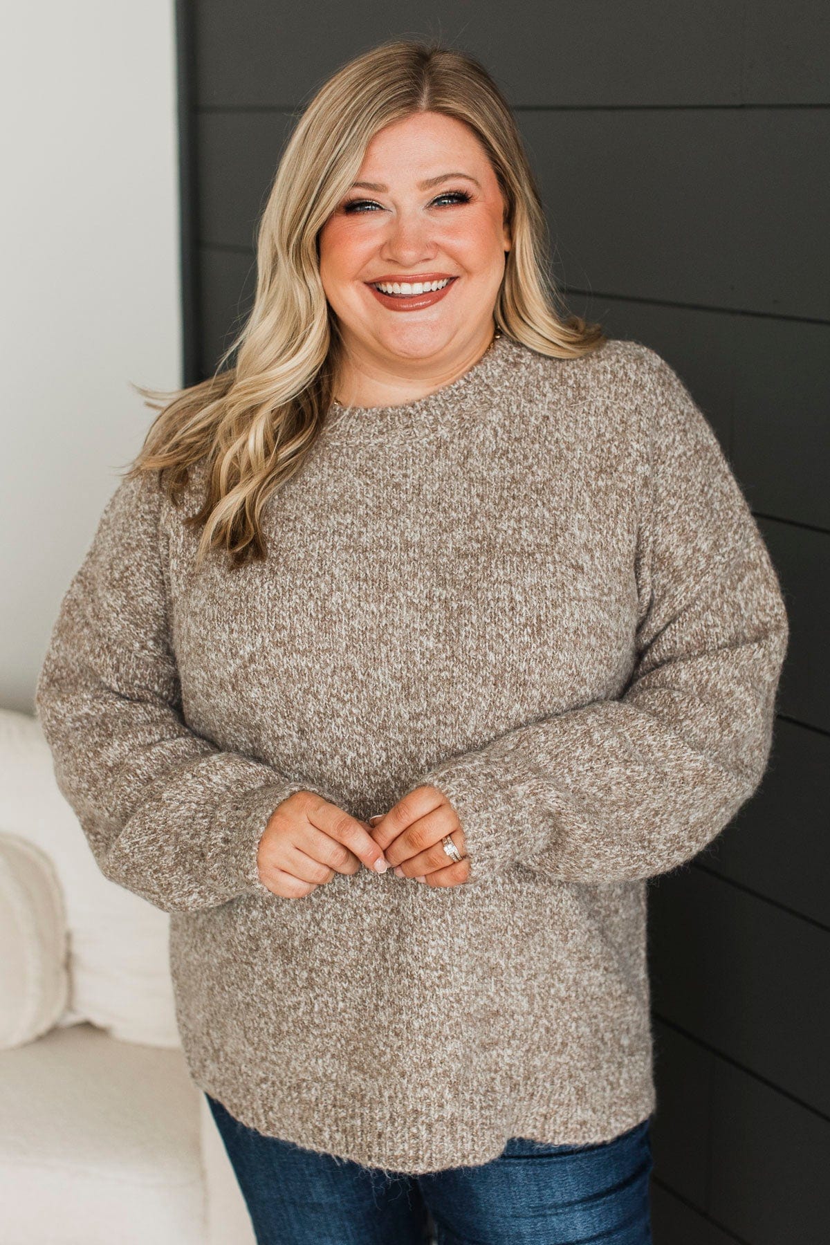Still The One Knit Sweater- Mocha - Image 2