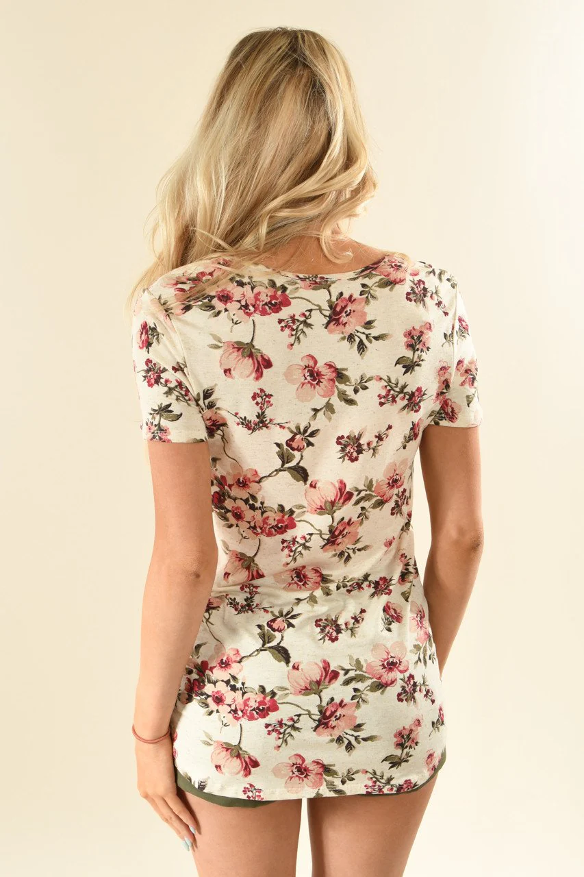 Strawberry Cream Floral Top - Image 3