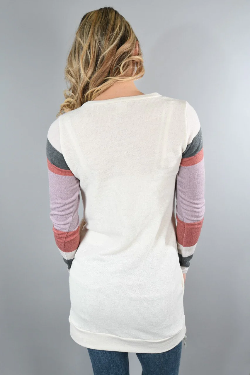 Striped Sleeve Tunic Top - Image 6