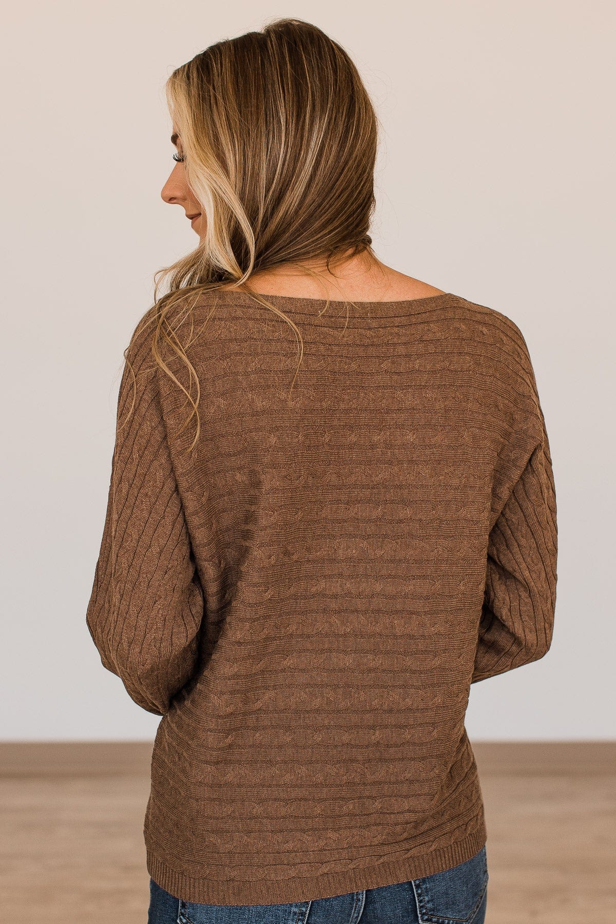 Strive To Stand Out Knit Top- Mocha - Image 9