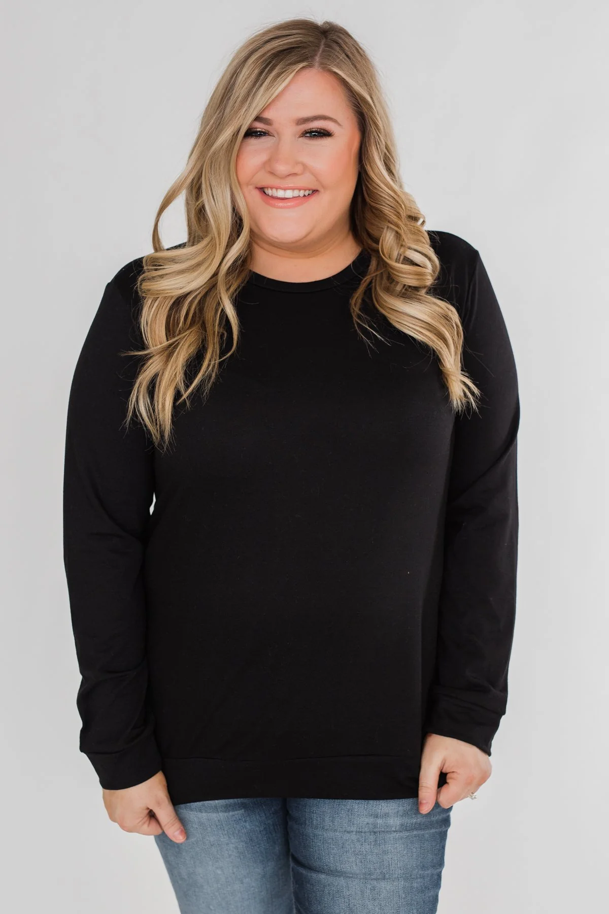 Struck By Love Heart Elbow Patch Top- Black - Image 12