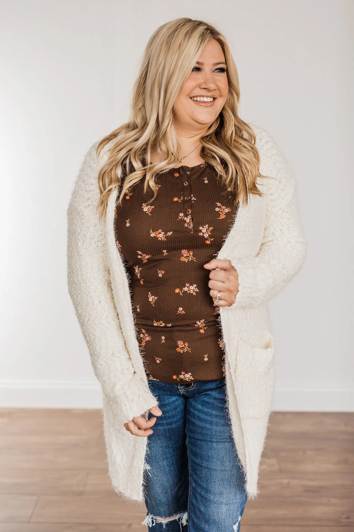 Strut Your Stuff Knit Cardigan- Ivory - Image 10