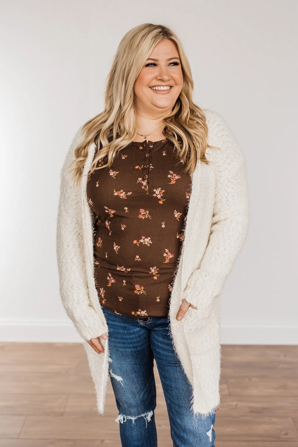 Strut Your Stuff Knit Cardigan- Ivory - Image 3