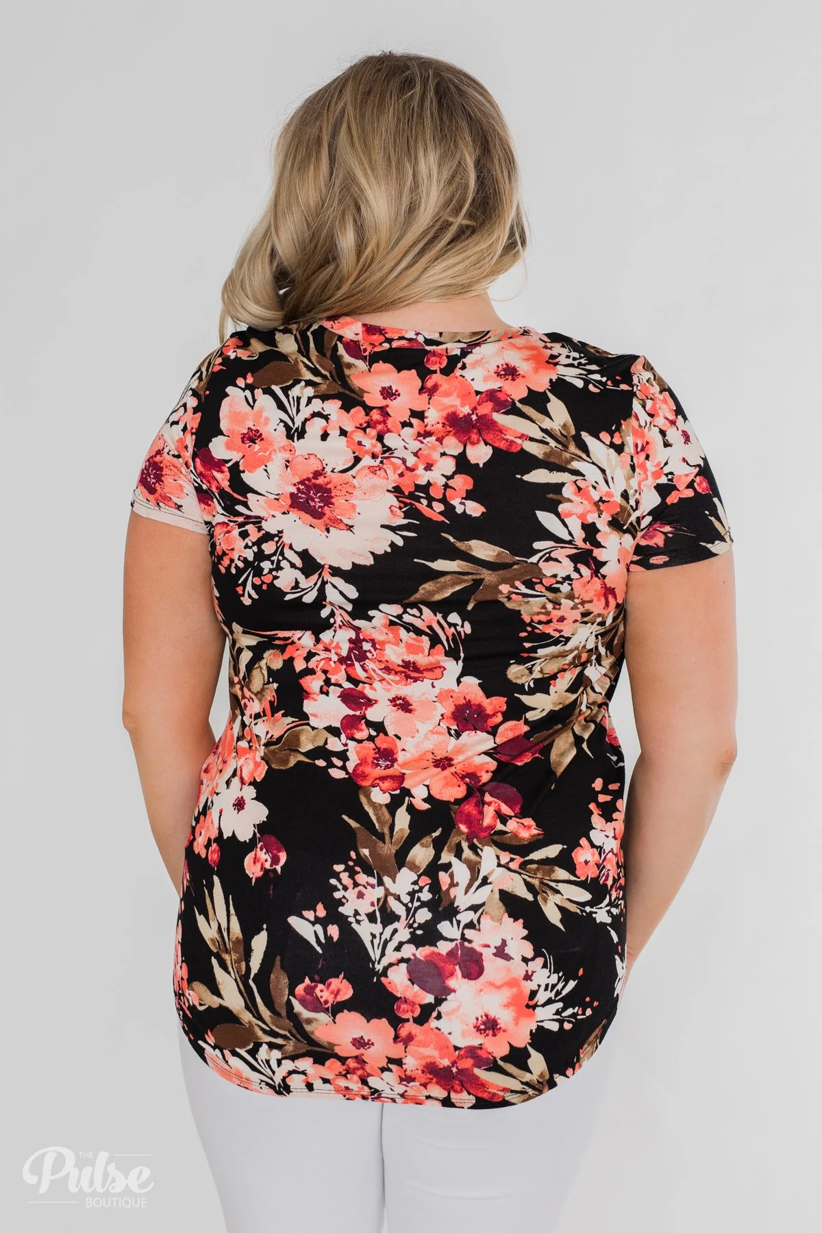Sucker for Floral Short Sleeve Top- Black - Image 12