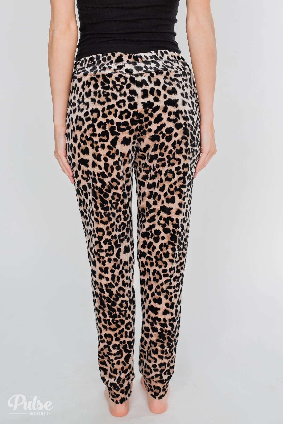 Suede Leopard Joggers - Image 5