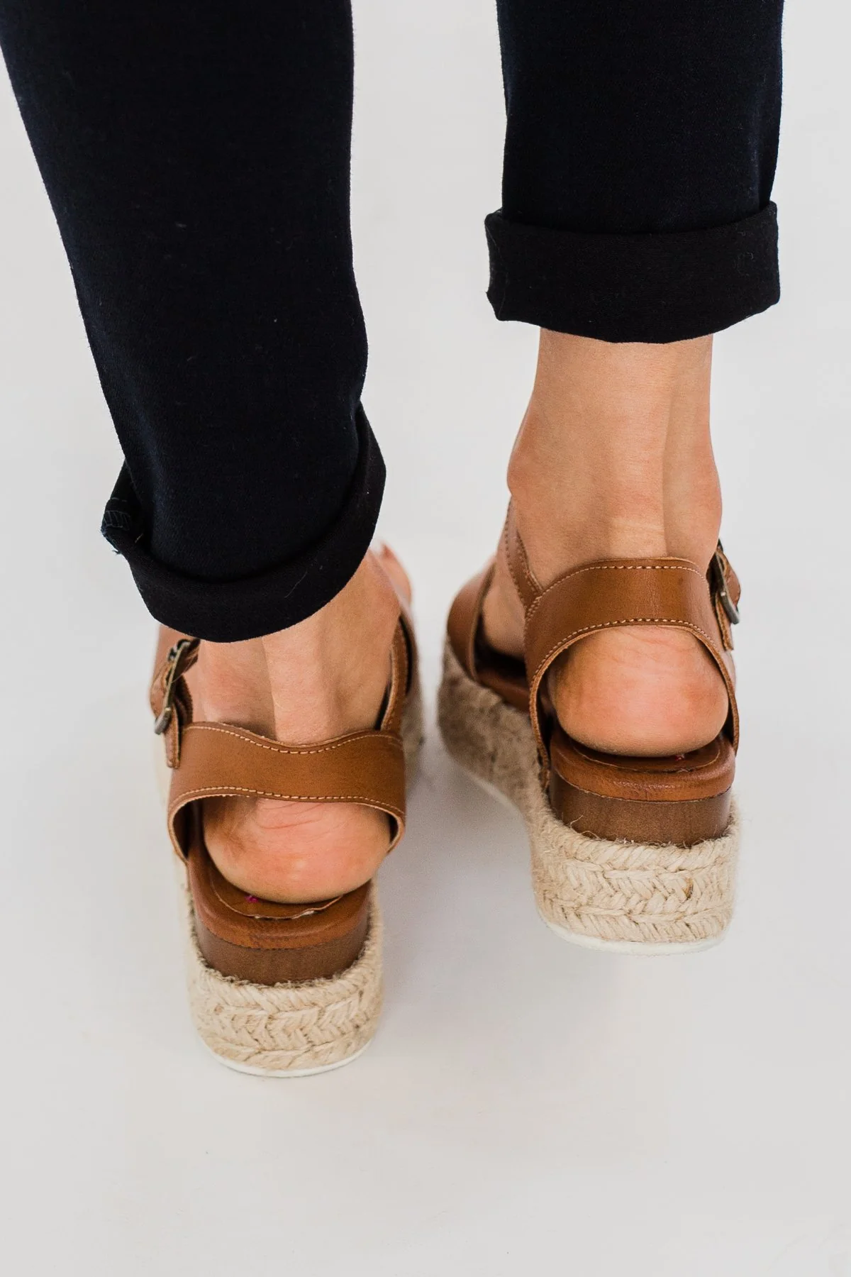 Sugar Turntable Platform Wedges- Cognac - Image 4