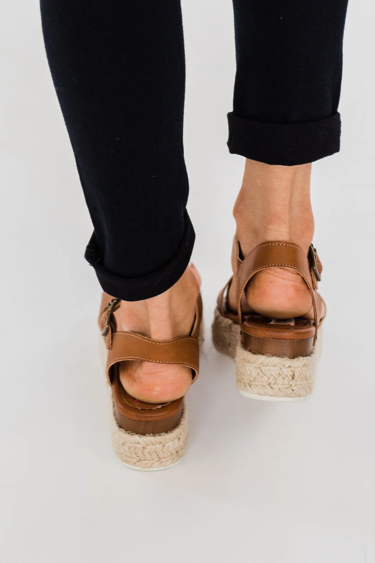 Sugar Turntable Platform Wedges- Cognac - Image 5