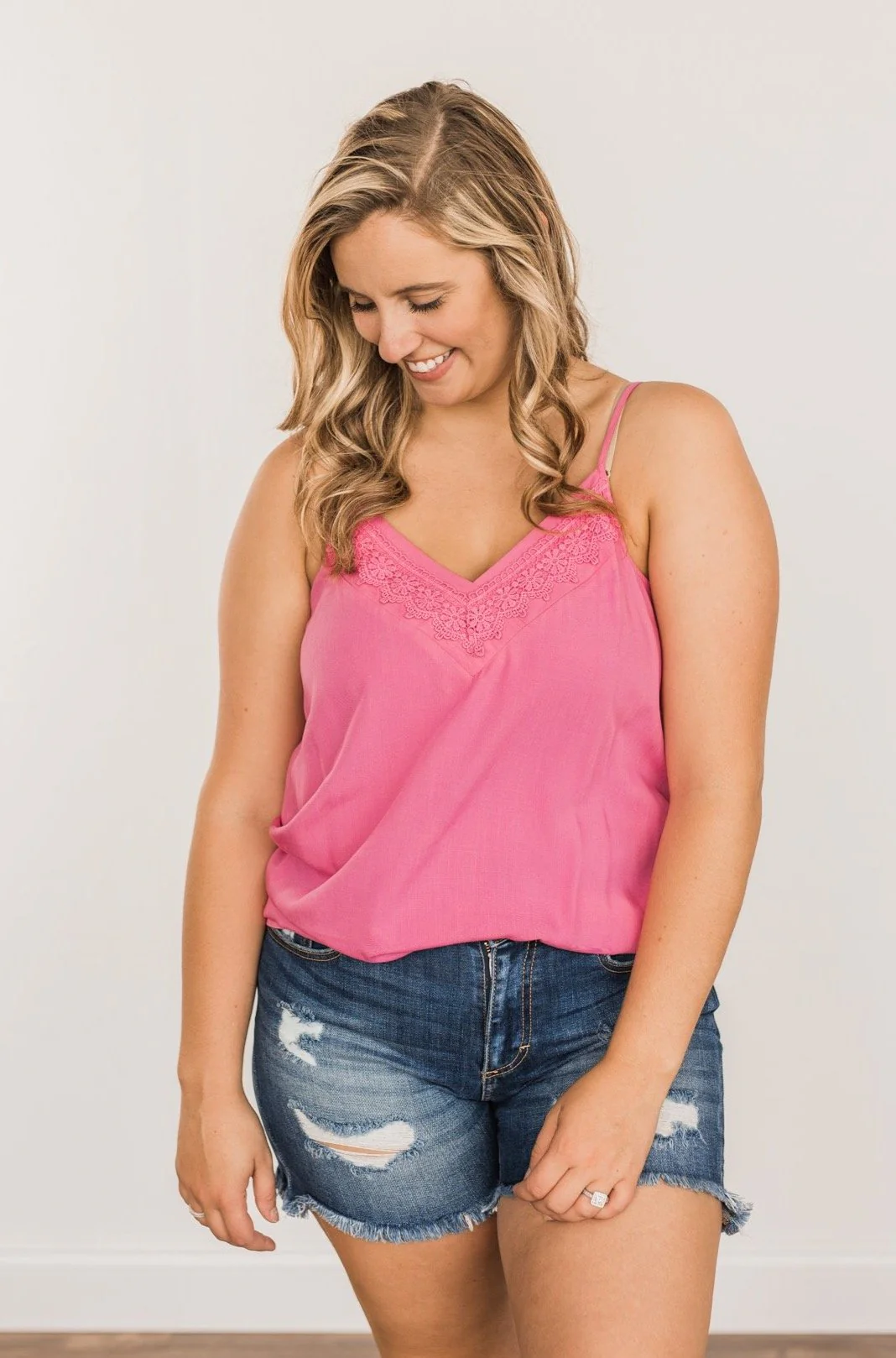 Summer Awaits Crochet Tank- Bubblegum Pink - Image 4