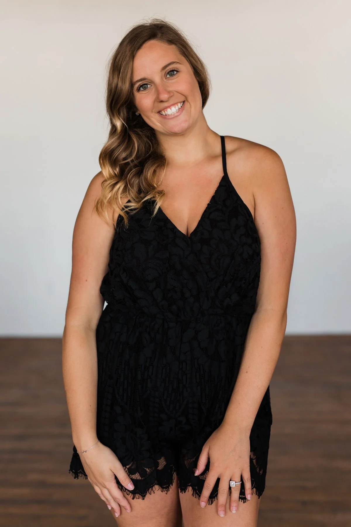 Summer Elegance Lace Romper - Black - Image 10