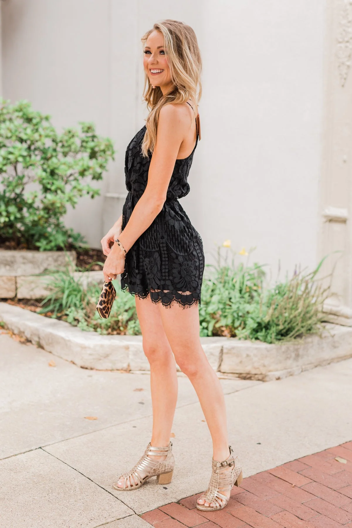Summer Elegance Lace Romper - Black - Image 14