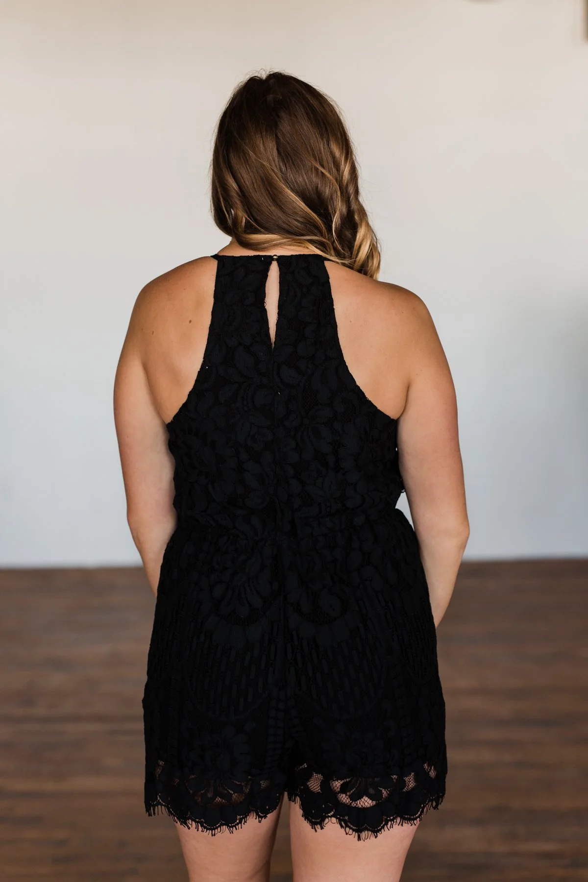 Summer Elegance Lace Romper - Black - Image 16