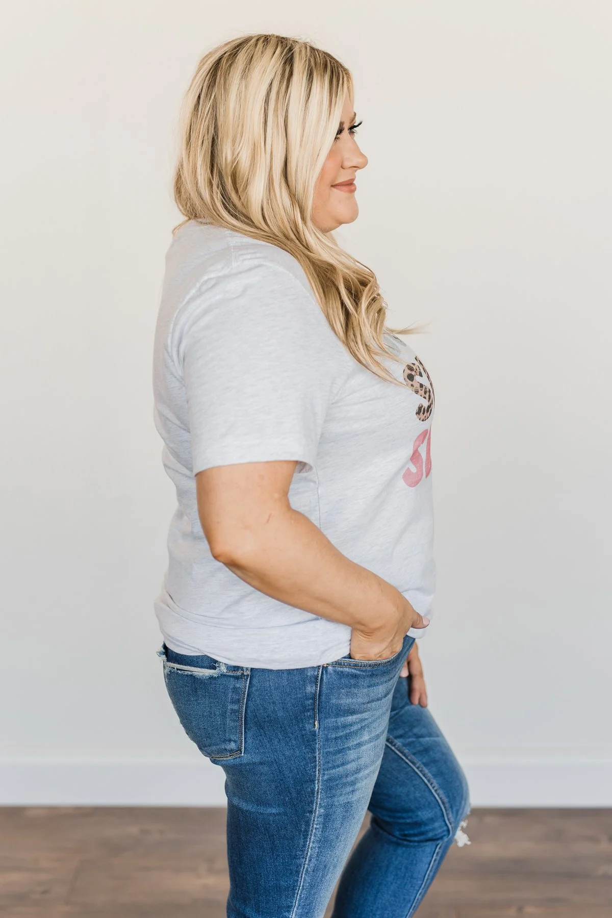 "Summer" Graphic Tee- Heather Grey - Image 9