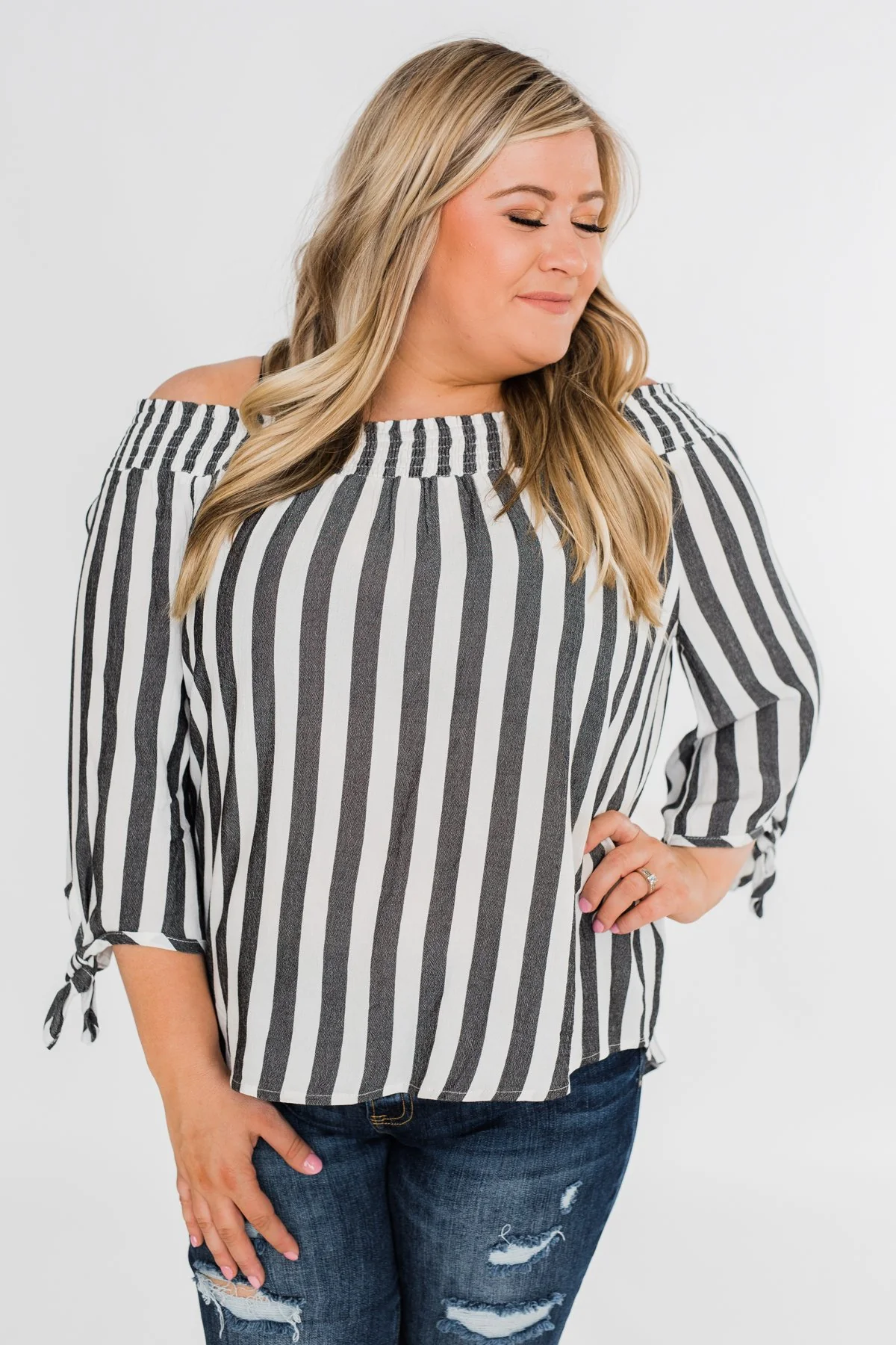 Summer On You Off the Shoulder Top- Black - Image 10