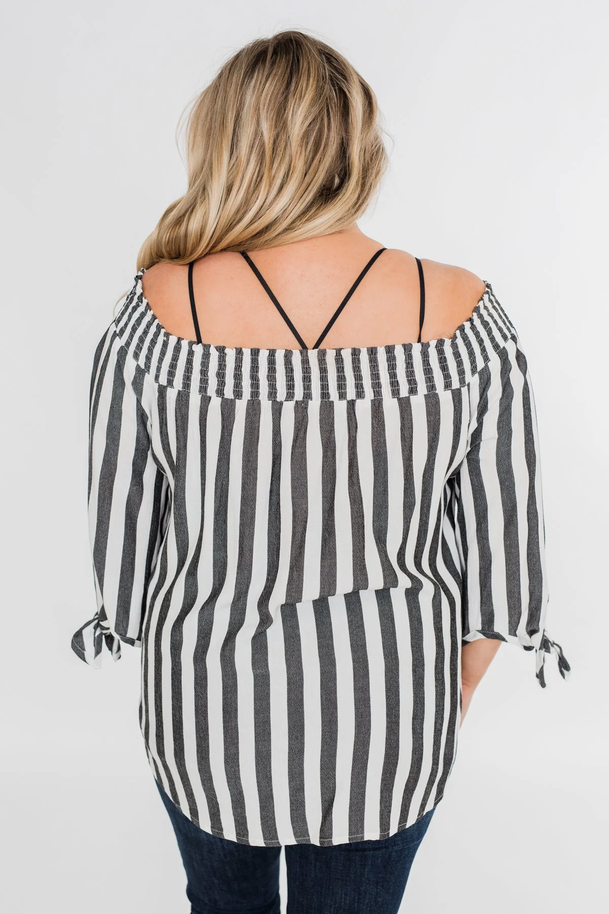 Summer On You Off the Shoulder Top- Black - Image 14