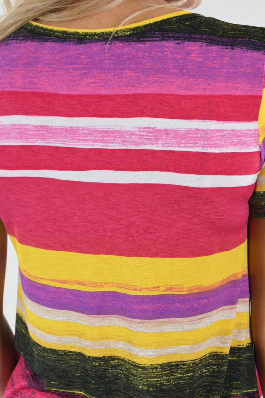 Summer Sunset Striped Tee - Image 6