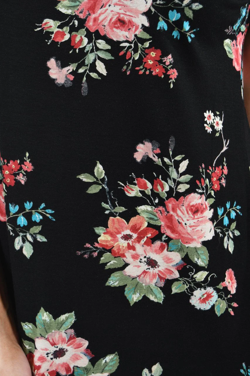 Summertime Floral Top ~ Black - Image 6