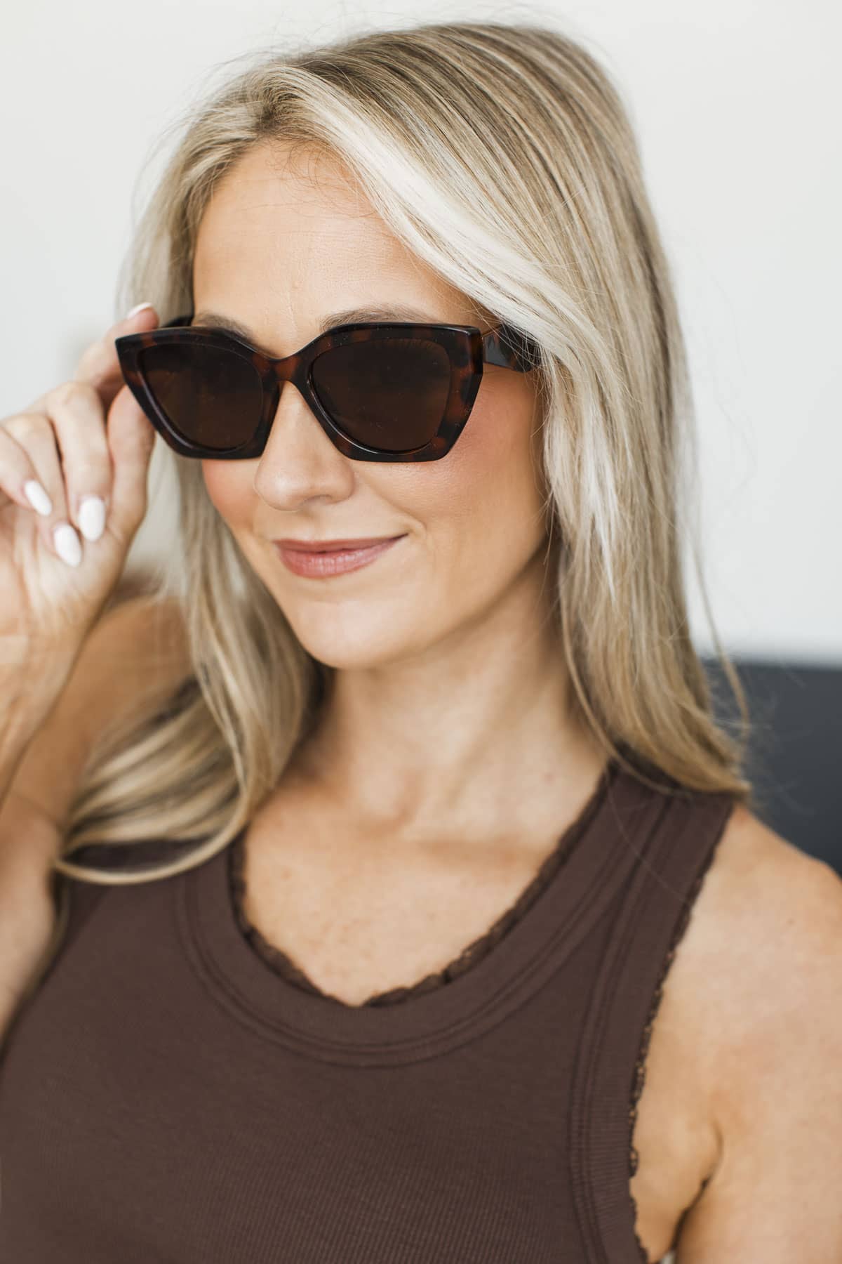 Sun On My Skin Acetate Sunglasses- Dark Tortoise