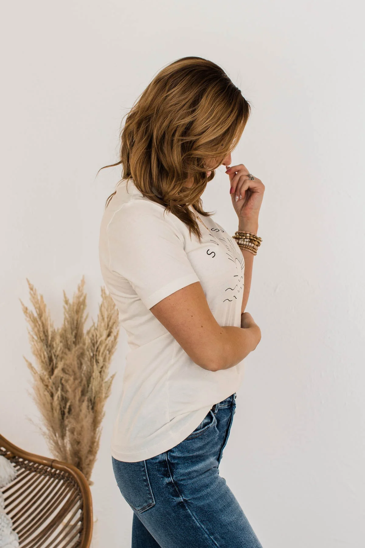 "Sunkissed" Graphic Tee- Off White - Image 8