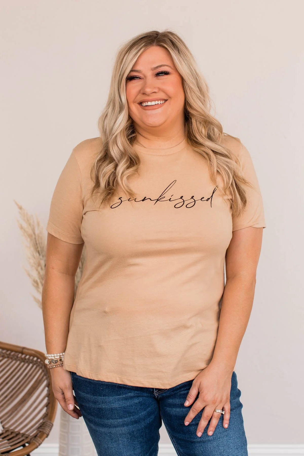 "Sunkissed" Short Sleeve Graphic Tee- Sand - Image 5