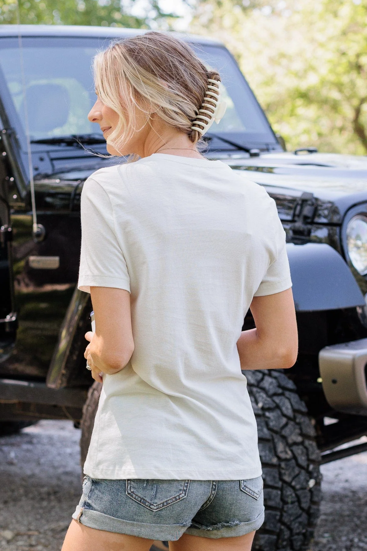 "Sunrise" Graphic Tee- Ivory - Image 9