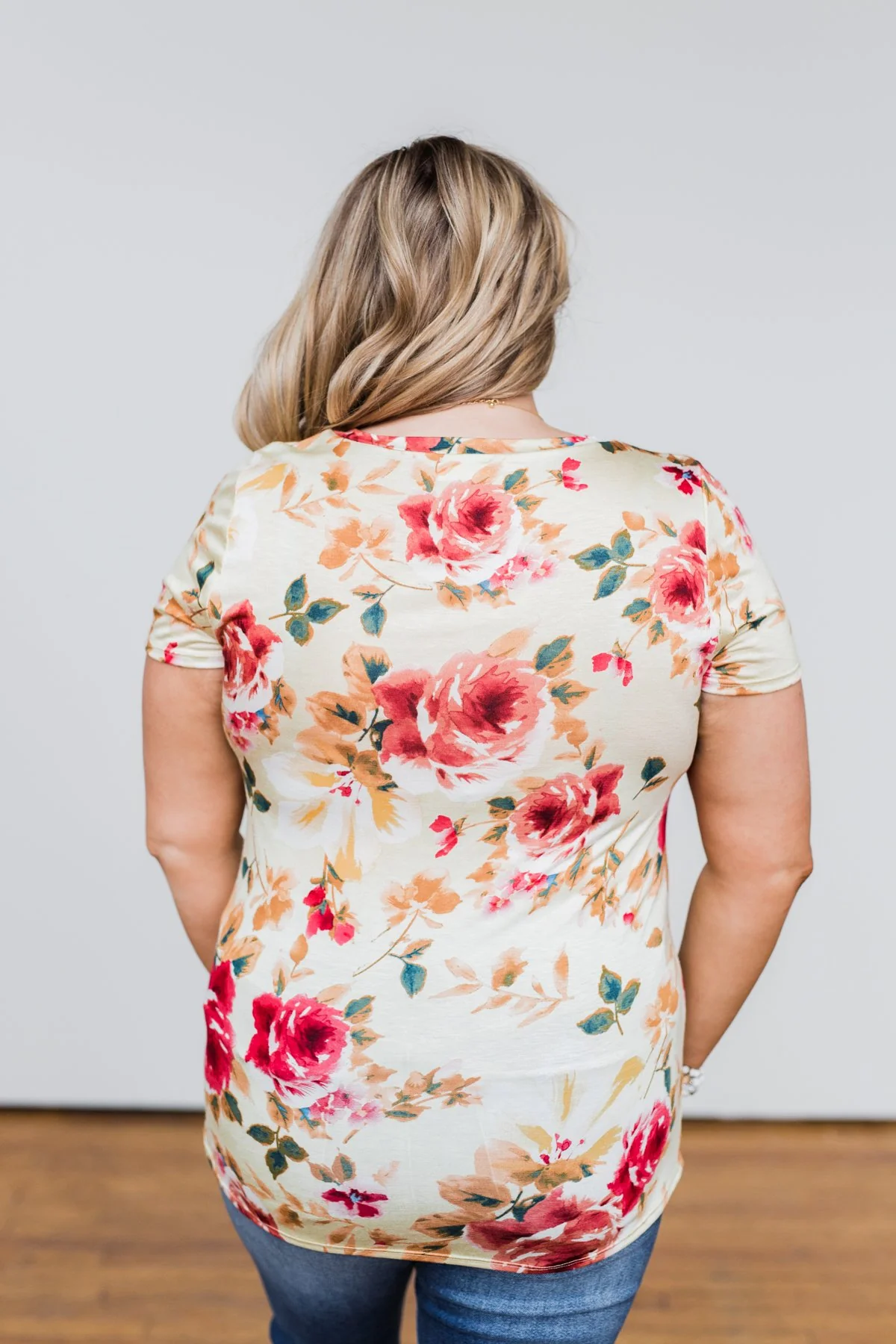 Sun's Still Shining Floral V-Neck Top- Soft Yellow - Image 15