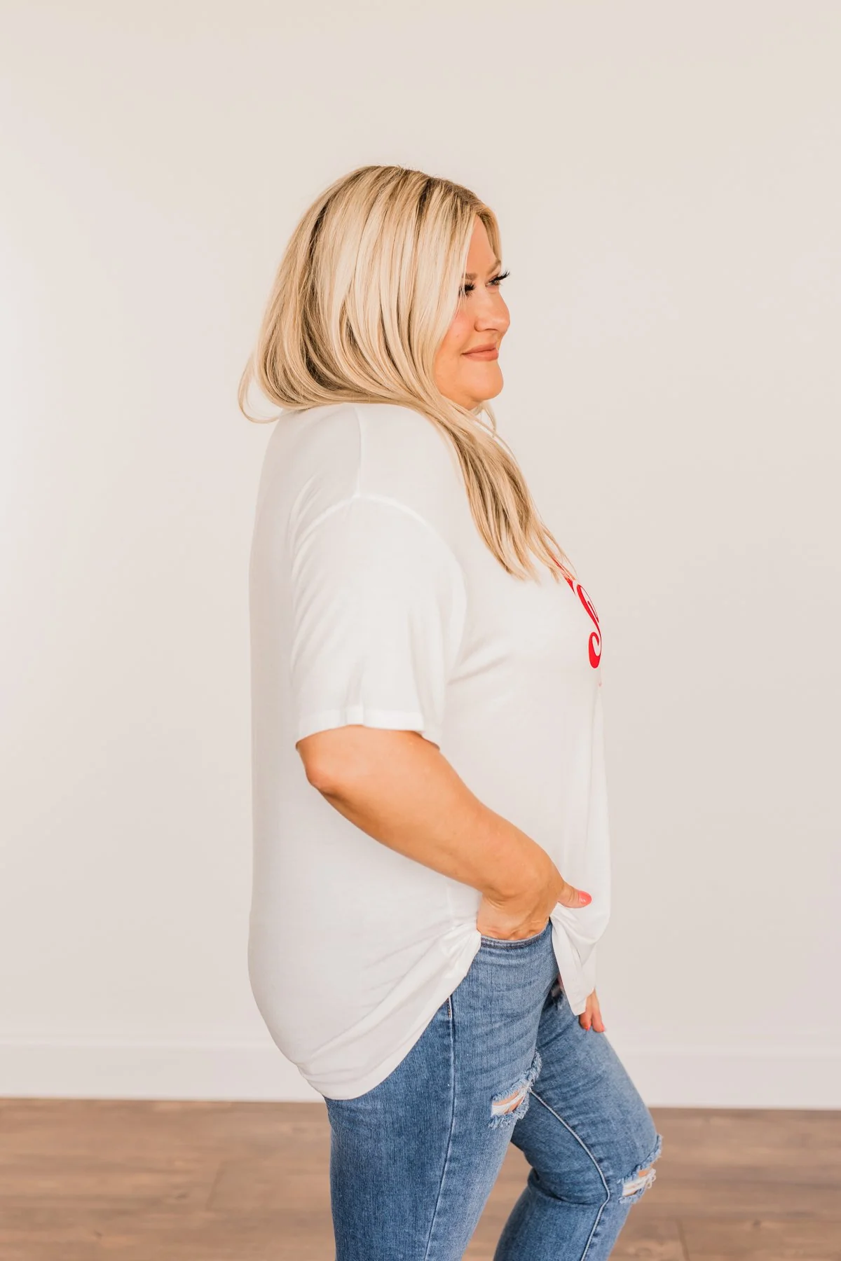 "Sunshine & Feelin' Fine" Graphic Tee- Ivory - Image 10