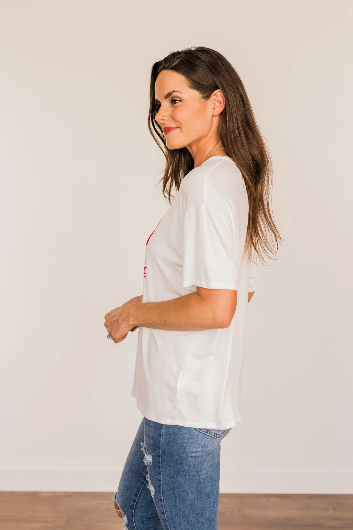 "Sunshine & Feelin' Fine" Graphic Tee- Ivory - Image 8