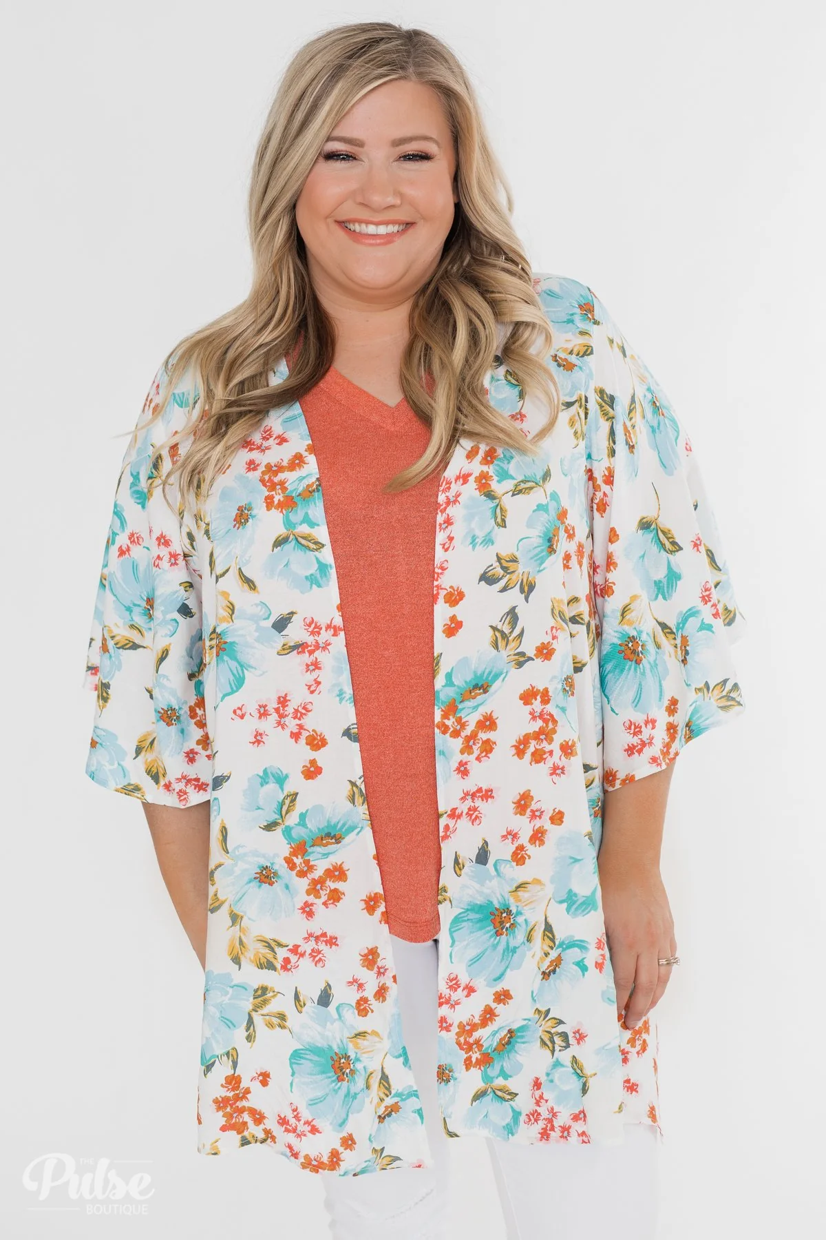 Sunshine In My Soul Floral Kimono- Ivory - Image 5