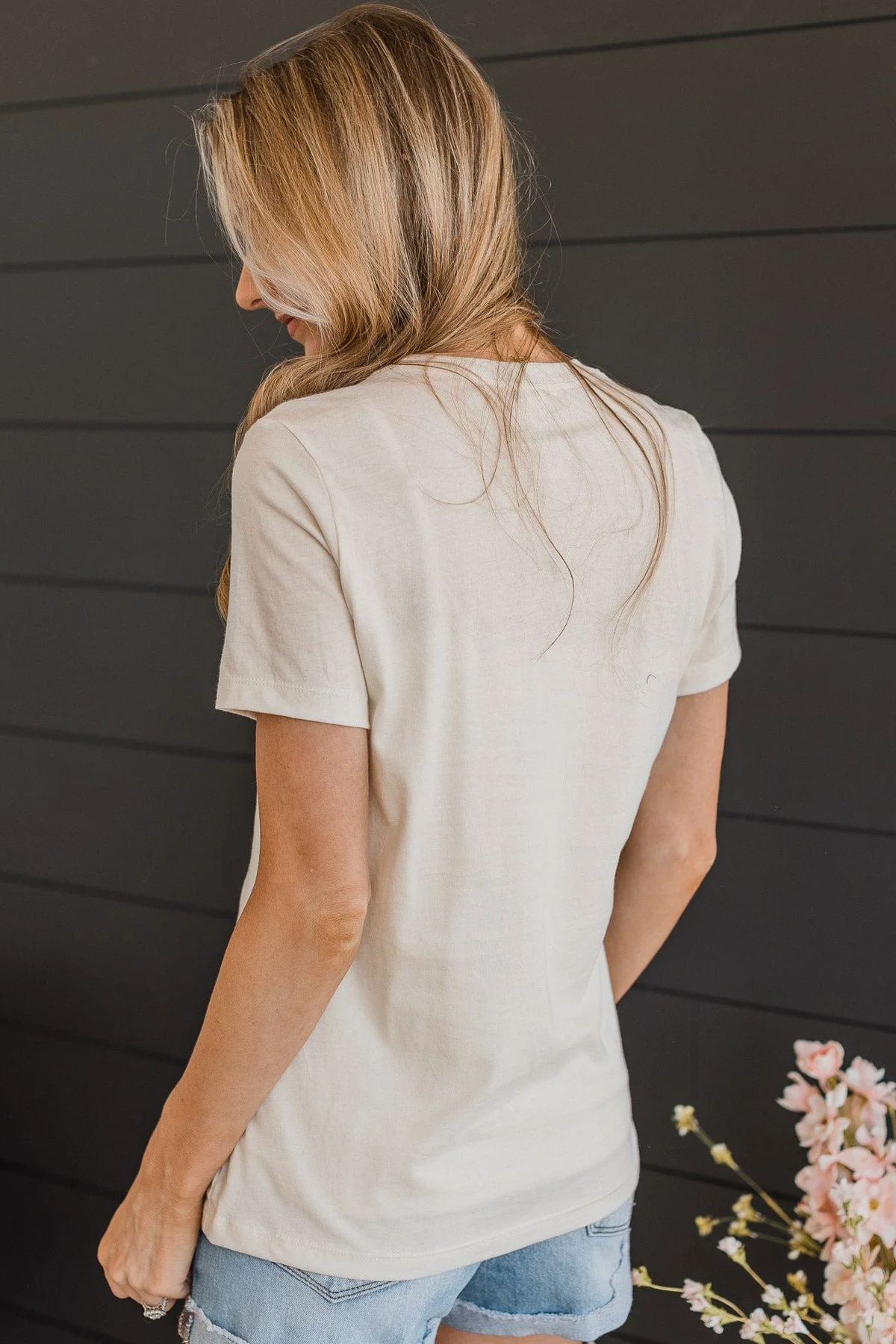 "Sunshine On My Mind" Graphic Tee- Light Cream - Image 7