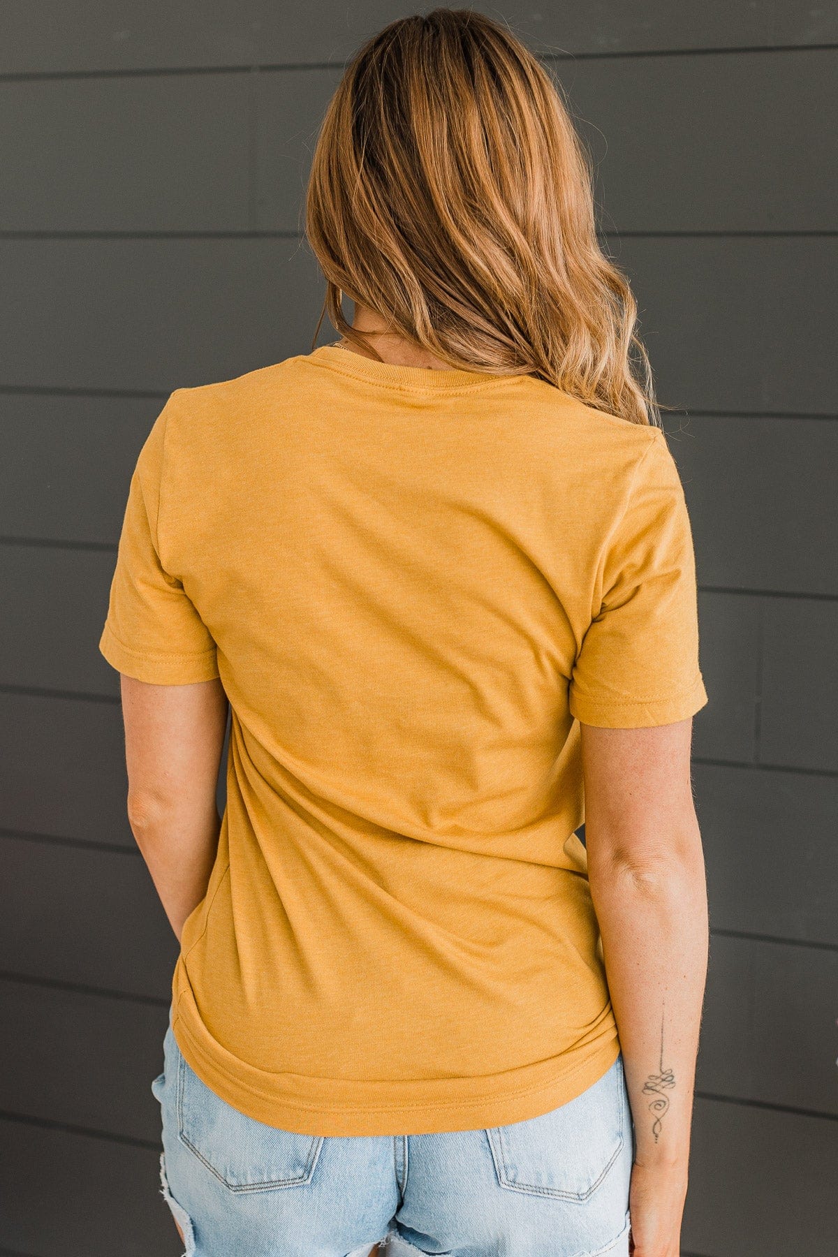 "Sunshine State Of Mind" Graphic Tee- Mustard - Image 7