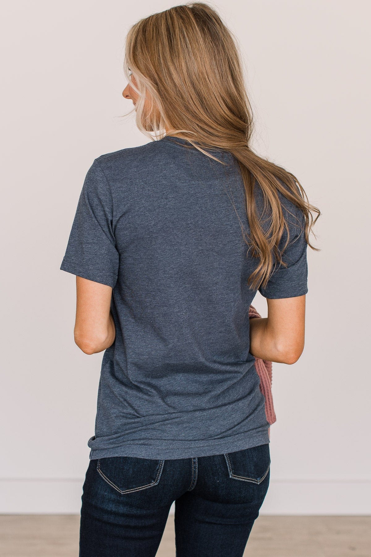 "Sunshine State Of Mind" Graphic Tee- Navy - Image 6