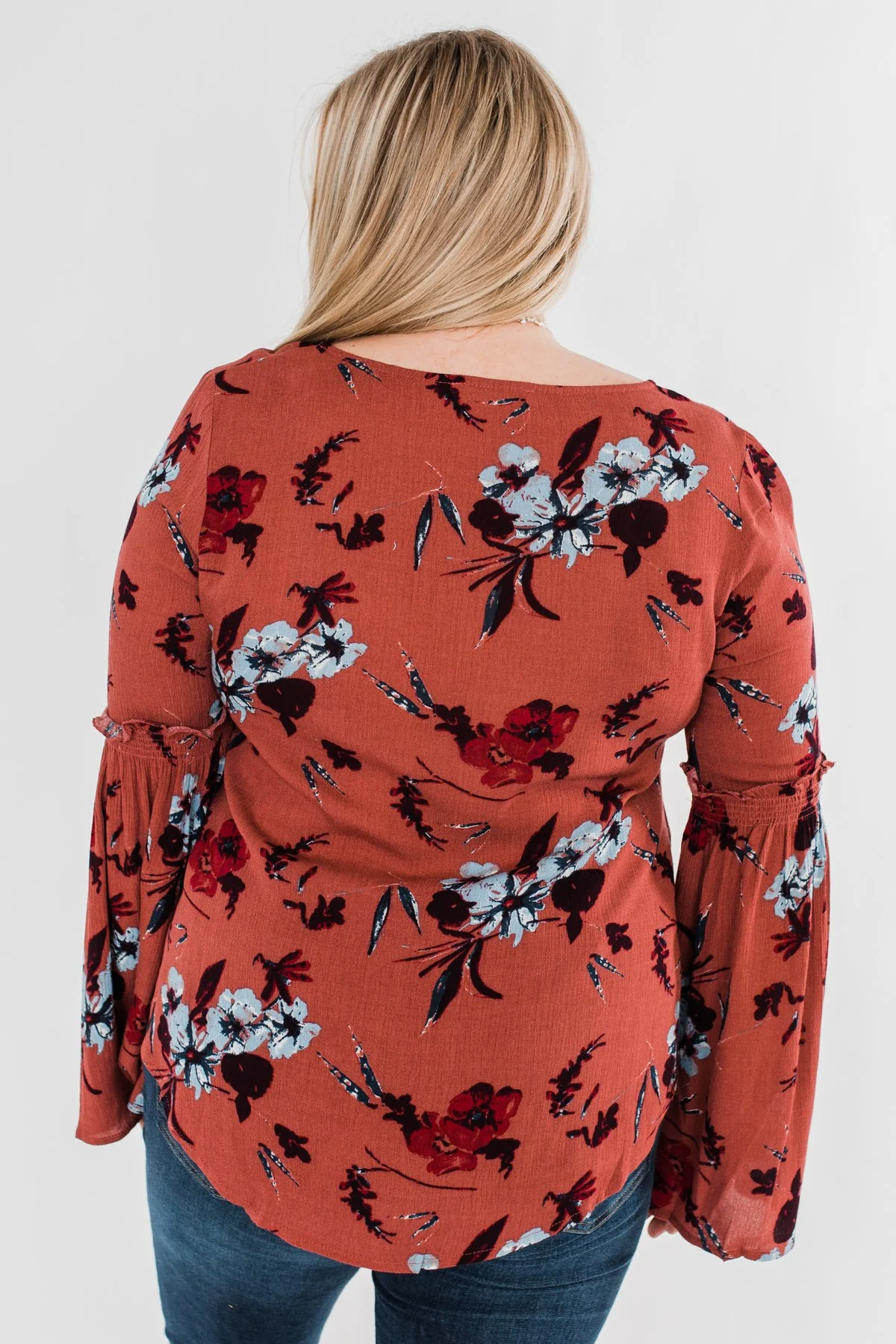 Sweet As Sugar Floral Blouse- Dark Clay - Image 10