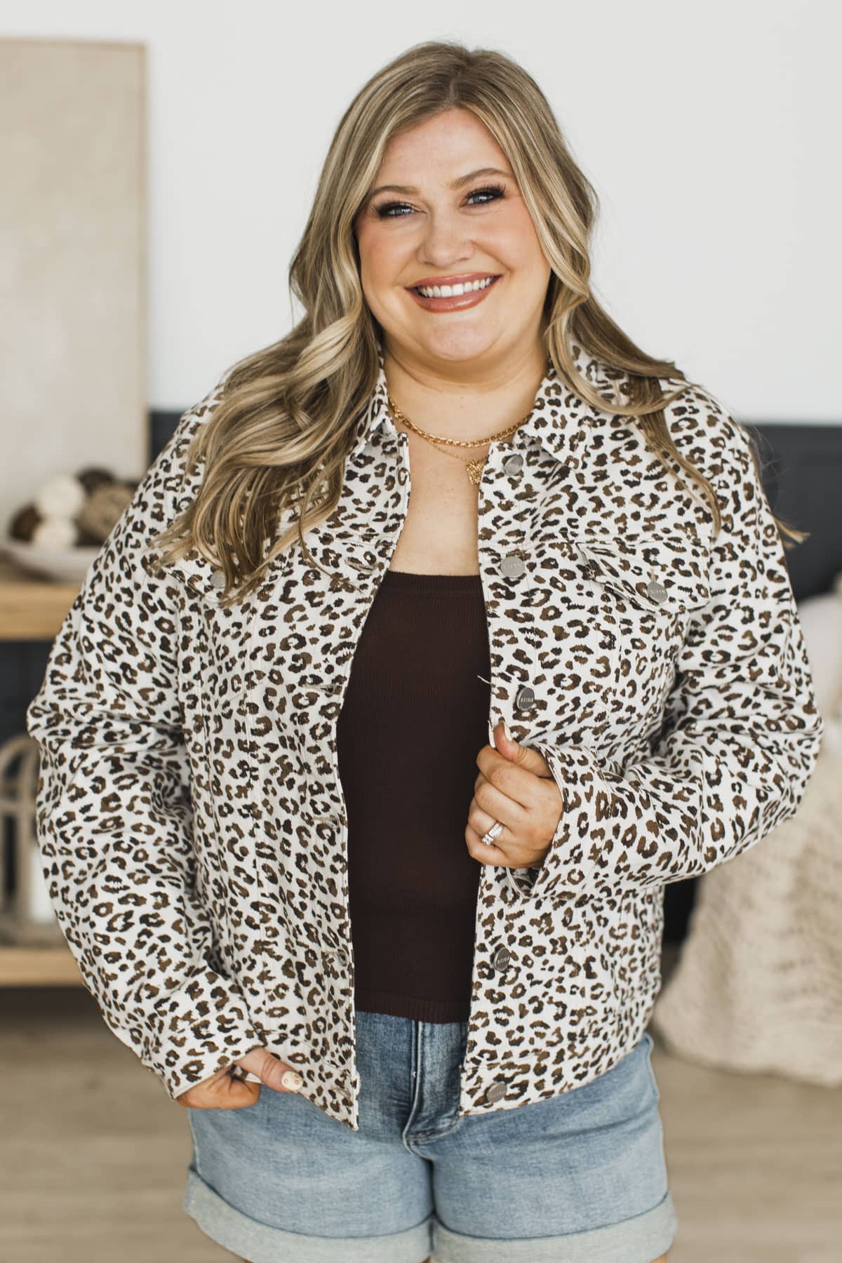 Sweet But Chic Denim Jacket- Leopard - Image 2