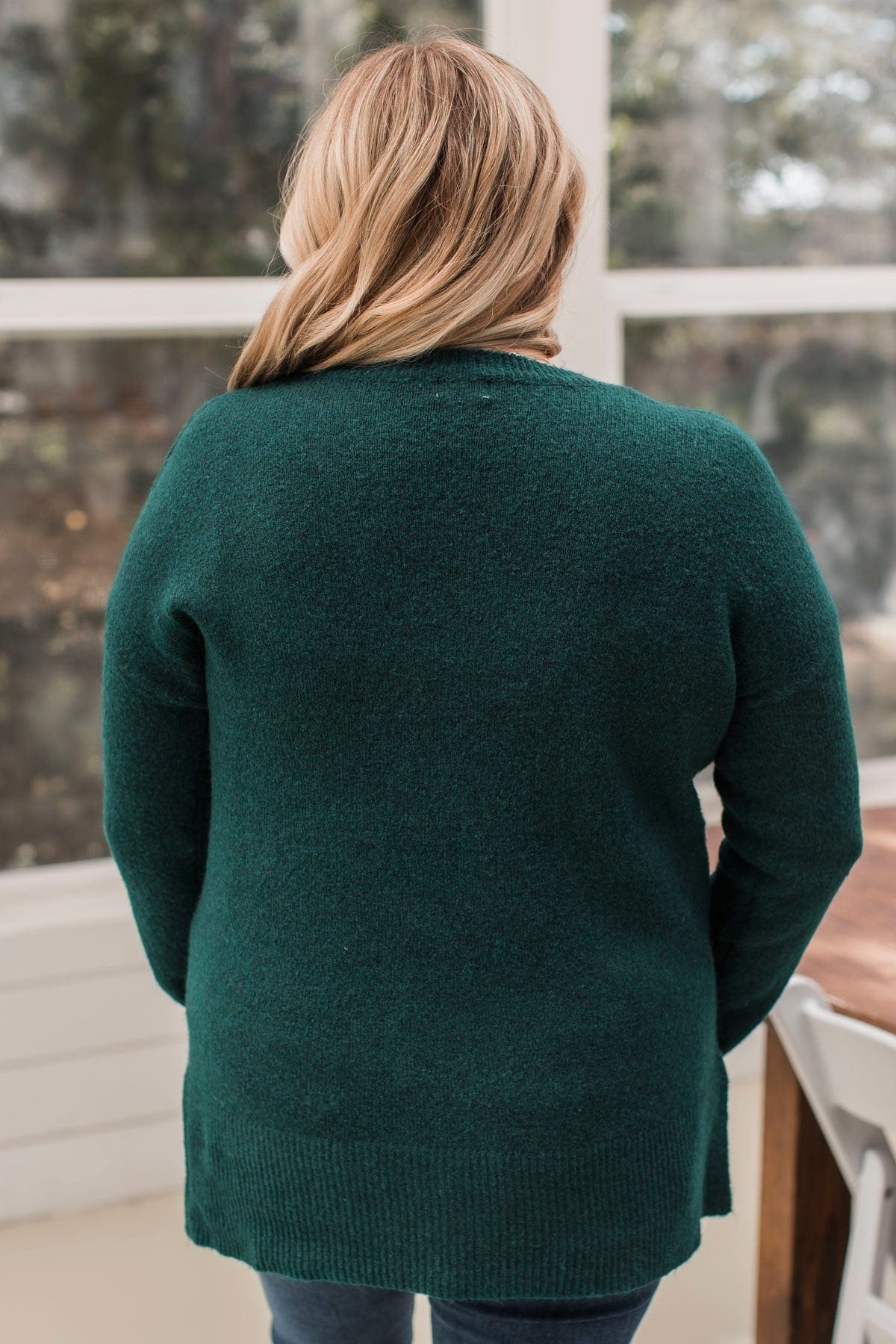 Sweet Harmony Knit Sweater- Forest Green - Image 8