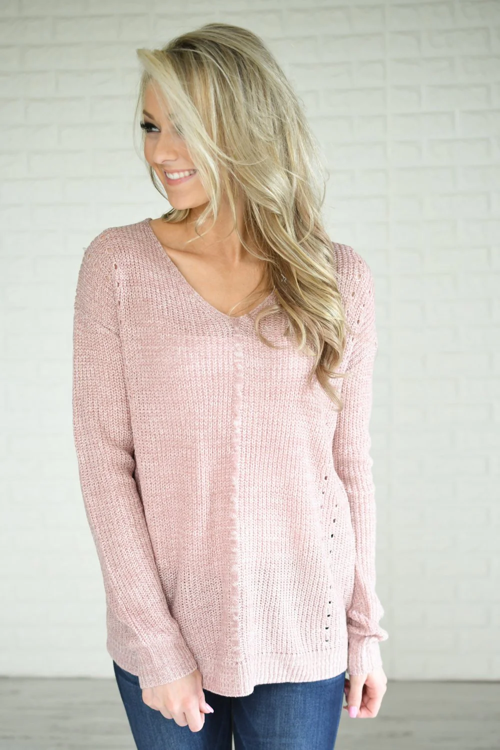 Sweet Love Back Lace Up Top ~ Blush - Image 5